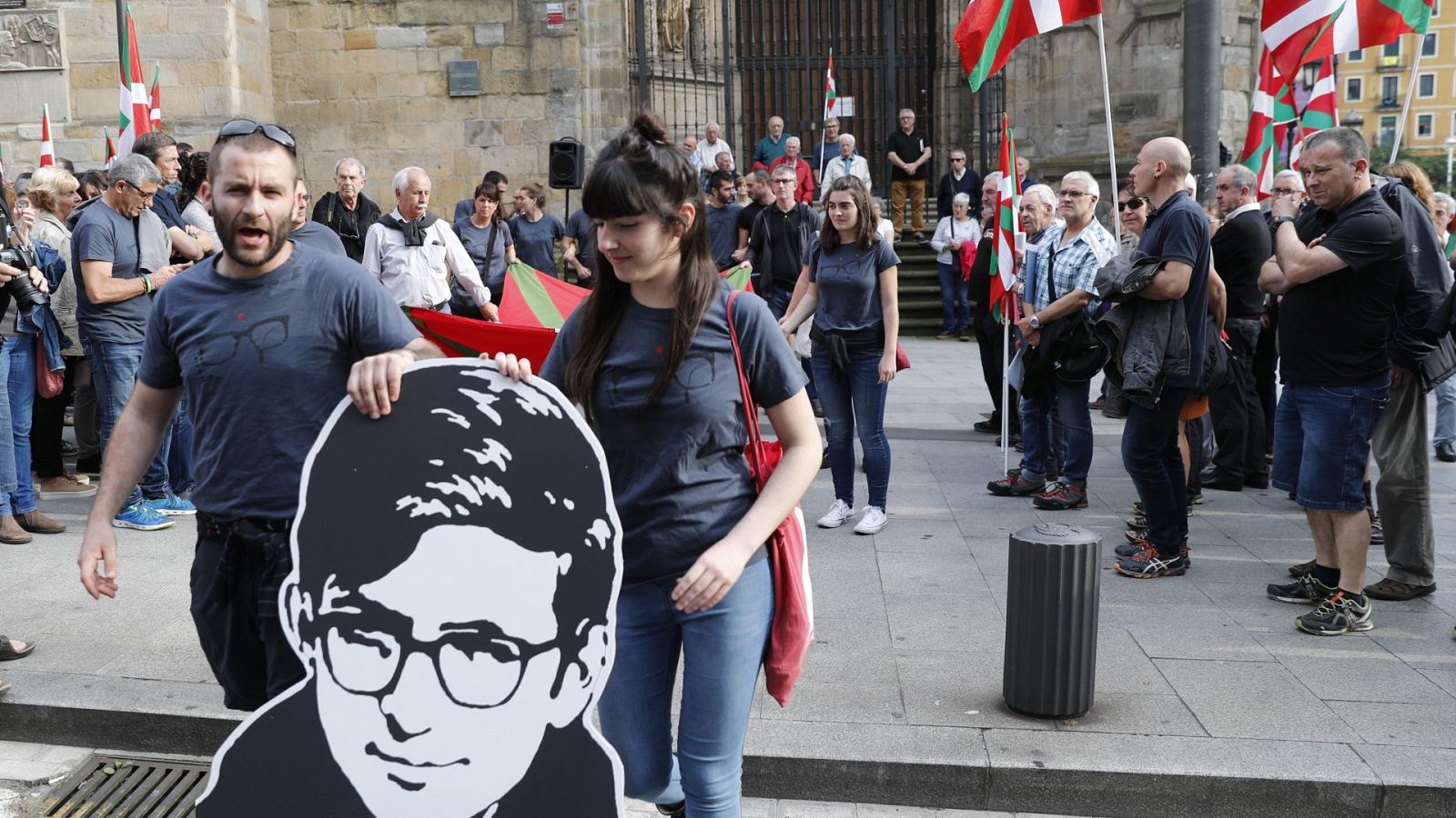 Manifestación en memoria del miembro de ETA Txabi Etxebarrieta en 2018.