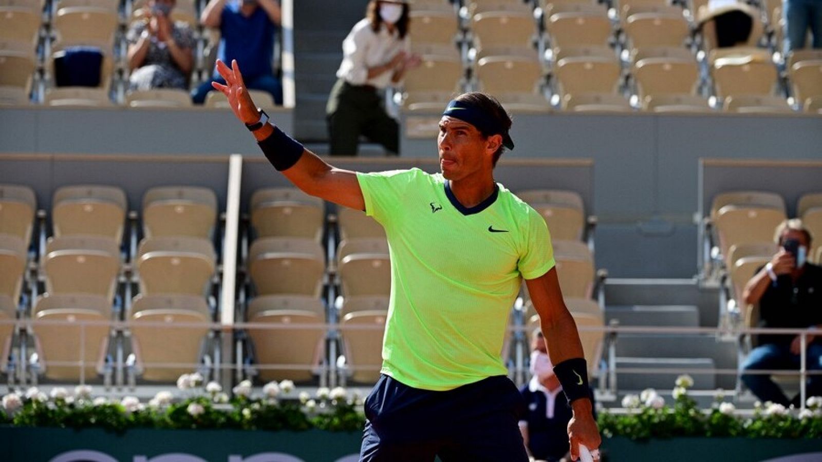 El tenista español Rafa Nadal, durante su partido ante Jannik Sinner en Roland Garros.