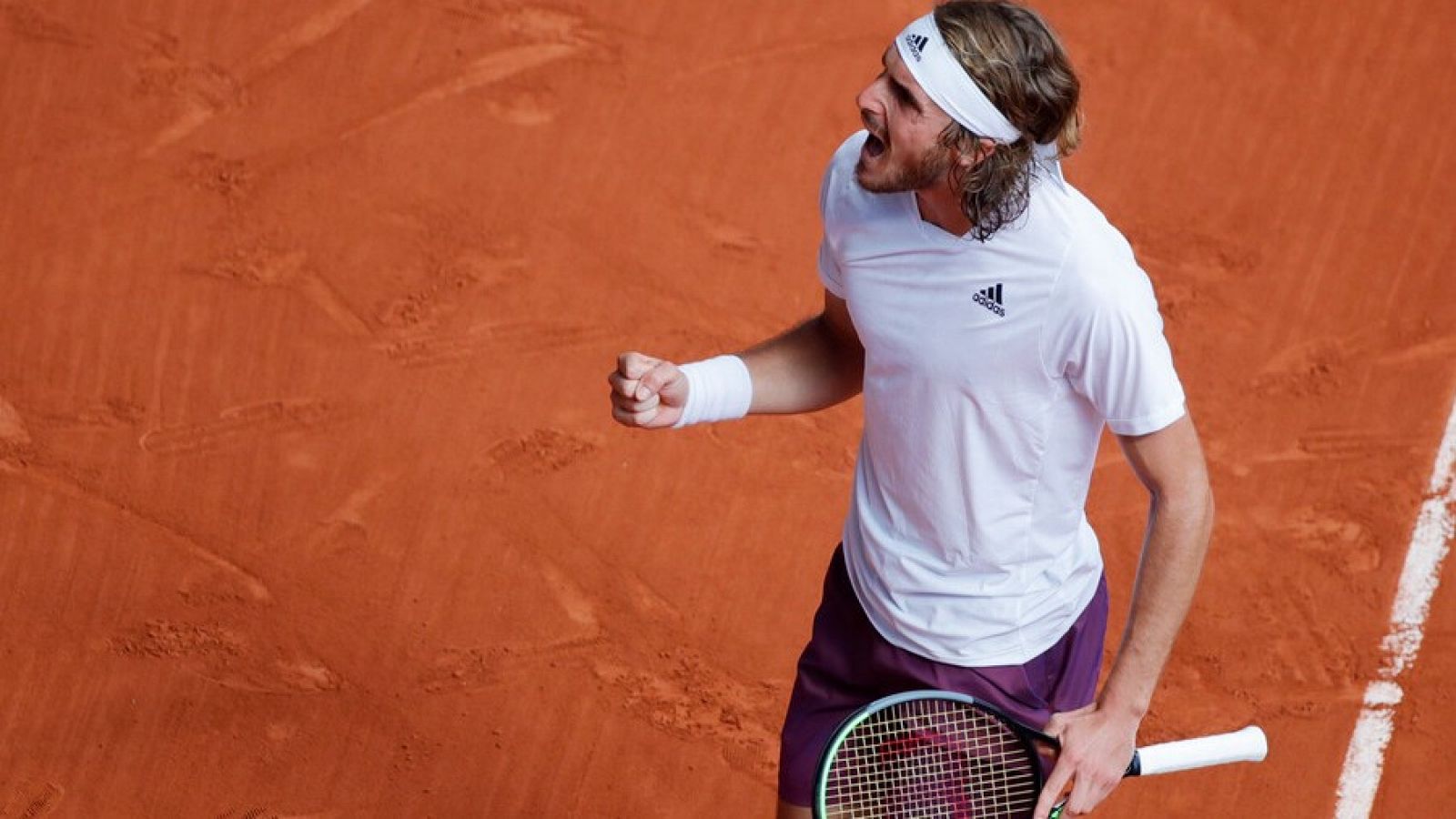 Stefanos Tsitsipas, durante las semifinales de Roland Garros ante Alexander Zverev.