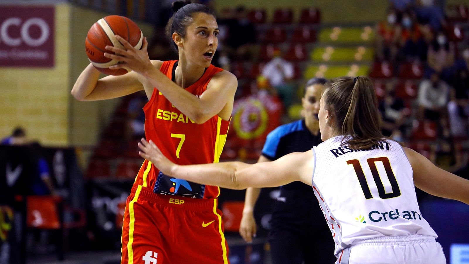 Alba Torrens, en el partido contra Bélgica.