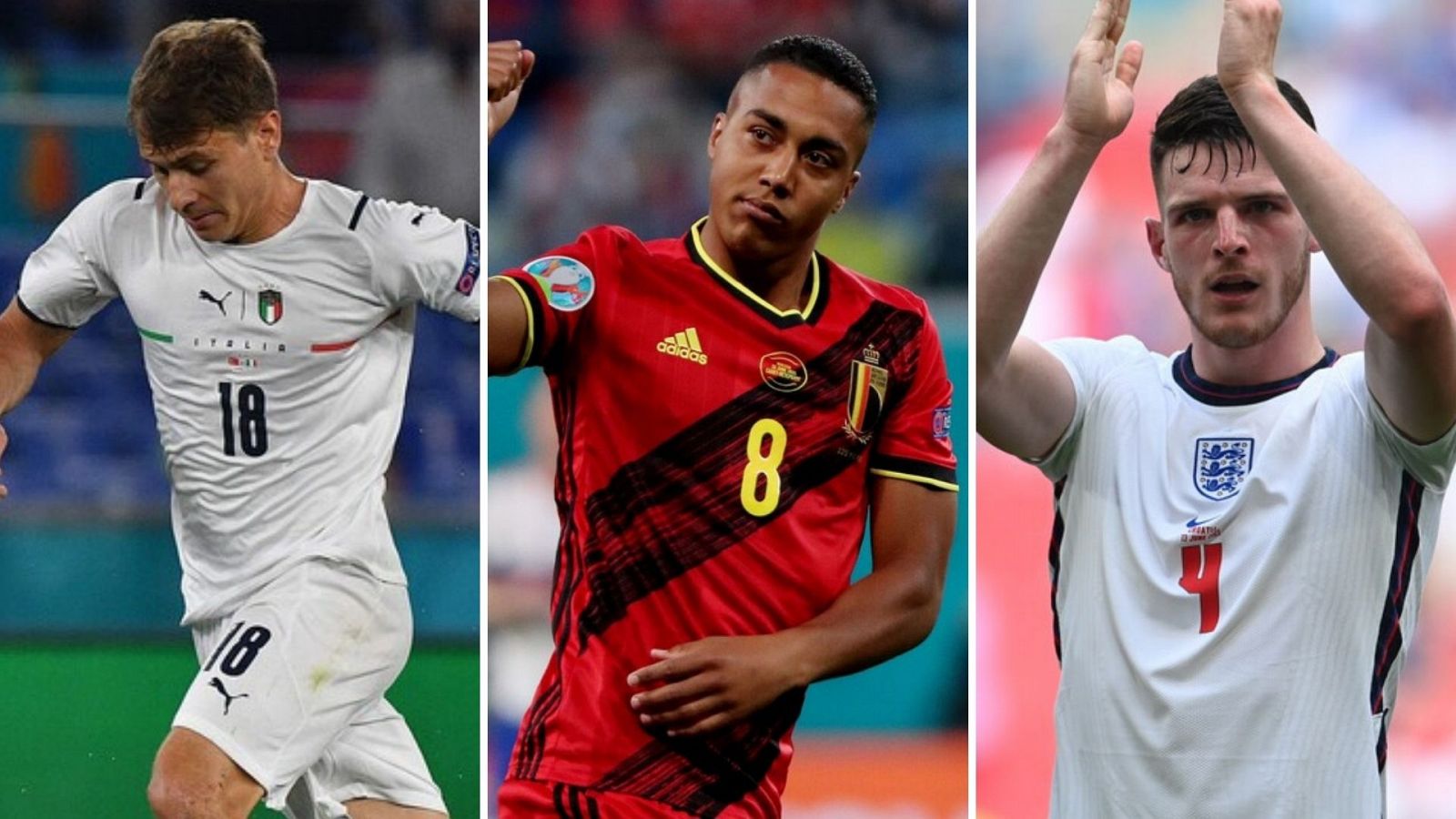 Barella, Tielemans y Rice son algunos de los jugadores a seguir en la Euro 2020