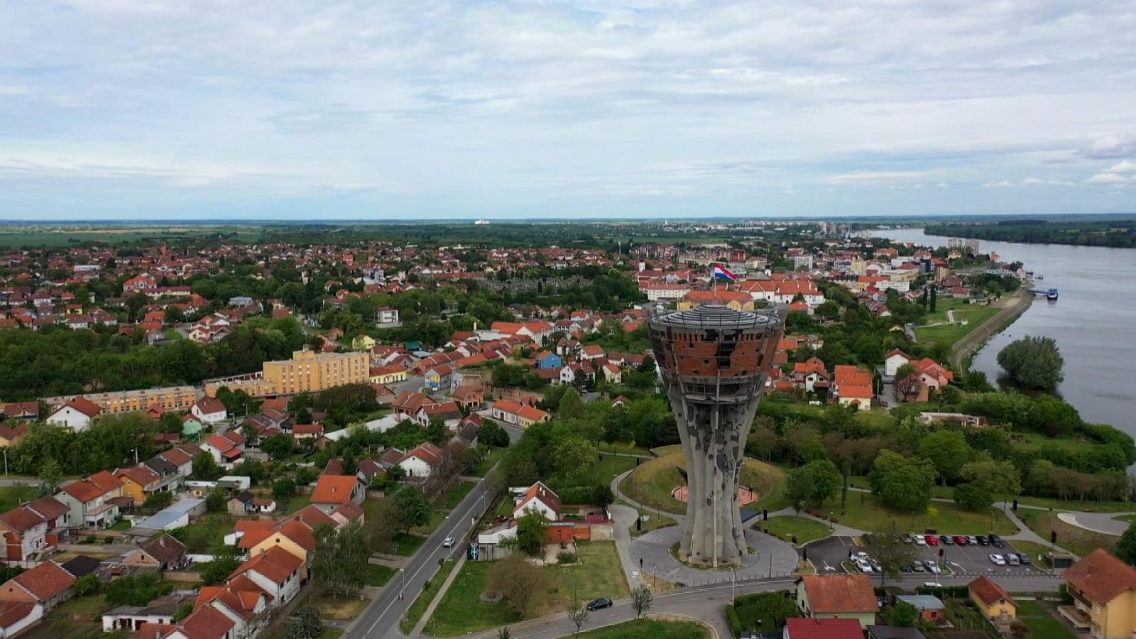 Torre de agua de Vukovar, en Croacia.
