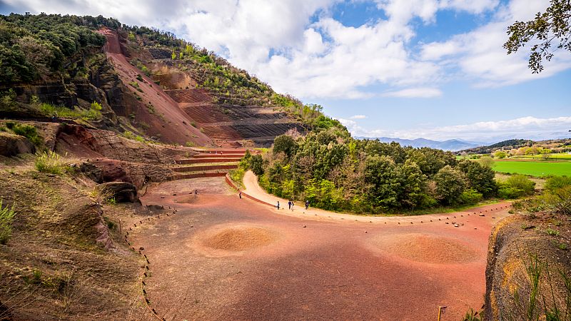 Volcán Croscat en la región de La Garrotxa