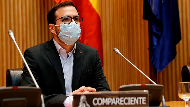 El ministro de Consumo, Alberto Garzón, en la comparecencia ante la Comisión de Sanidad y Consumo del Congreso.