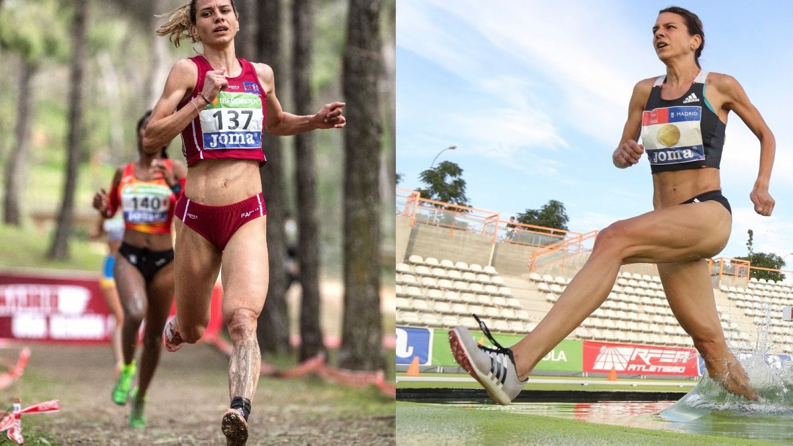 La atleta Irene Sánchez Escribano durante los Campenatos de España de cross y atletismo al aire libre.