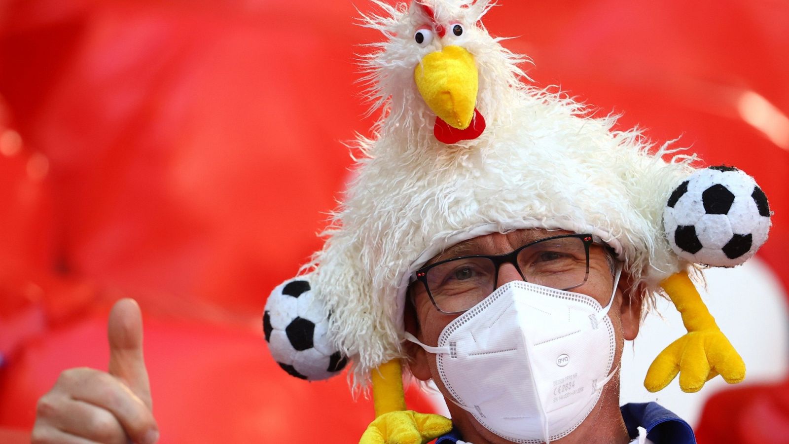 Aficionado 'Blue' durante un encuentro de Francia en la Eurocopa 2021