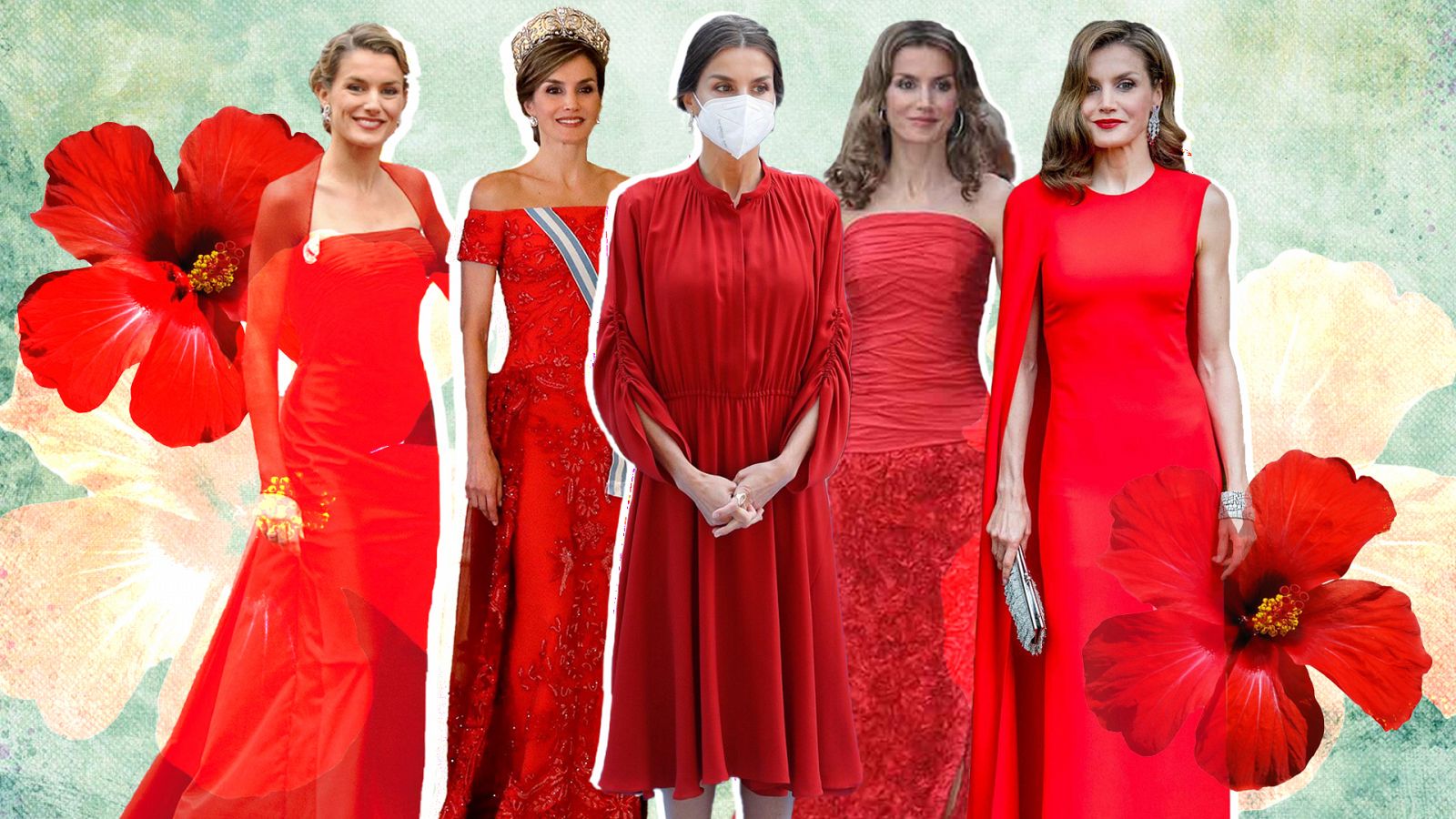 La reina sus 10 vestidos rojos