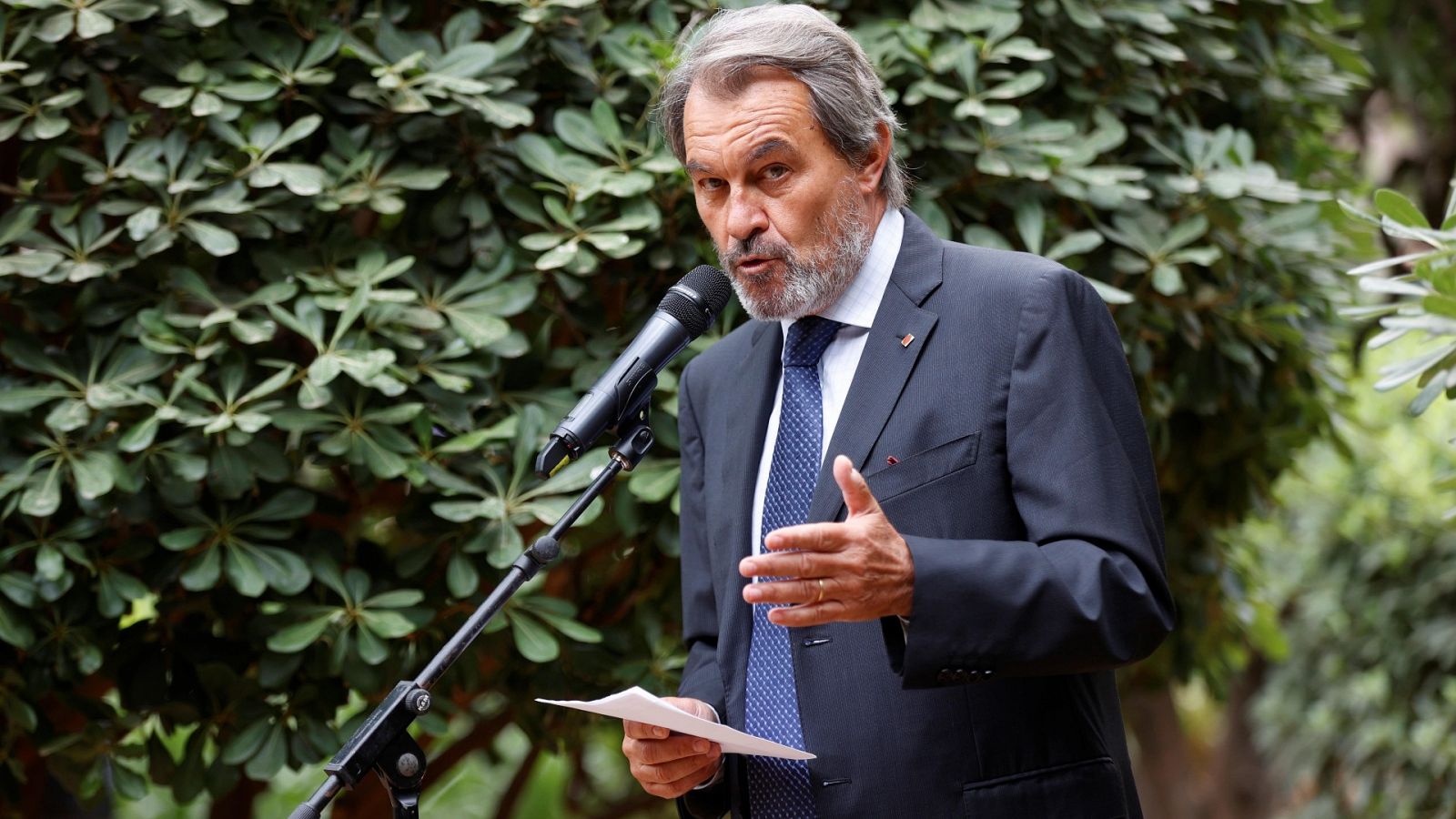 El expresidente de la Generalitat Artur Mas, en una rueda de prensa.