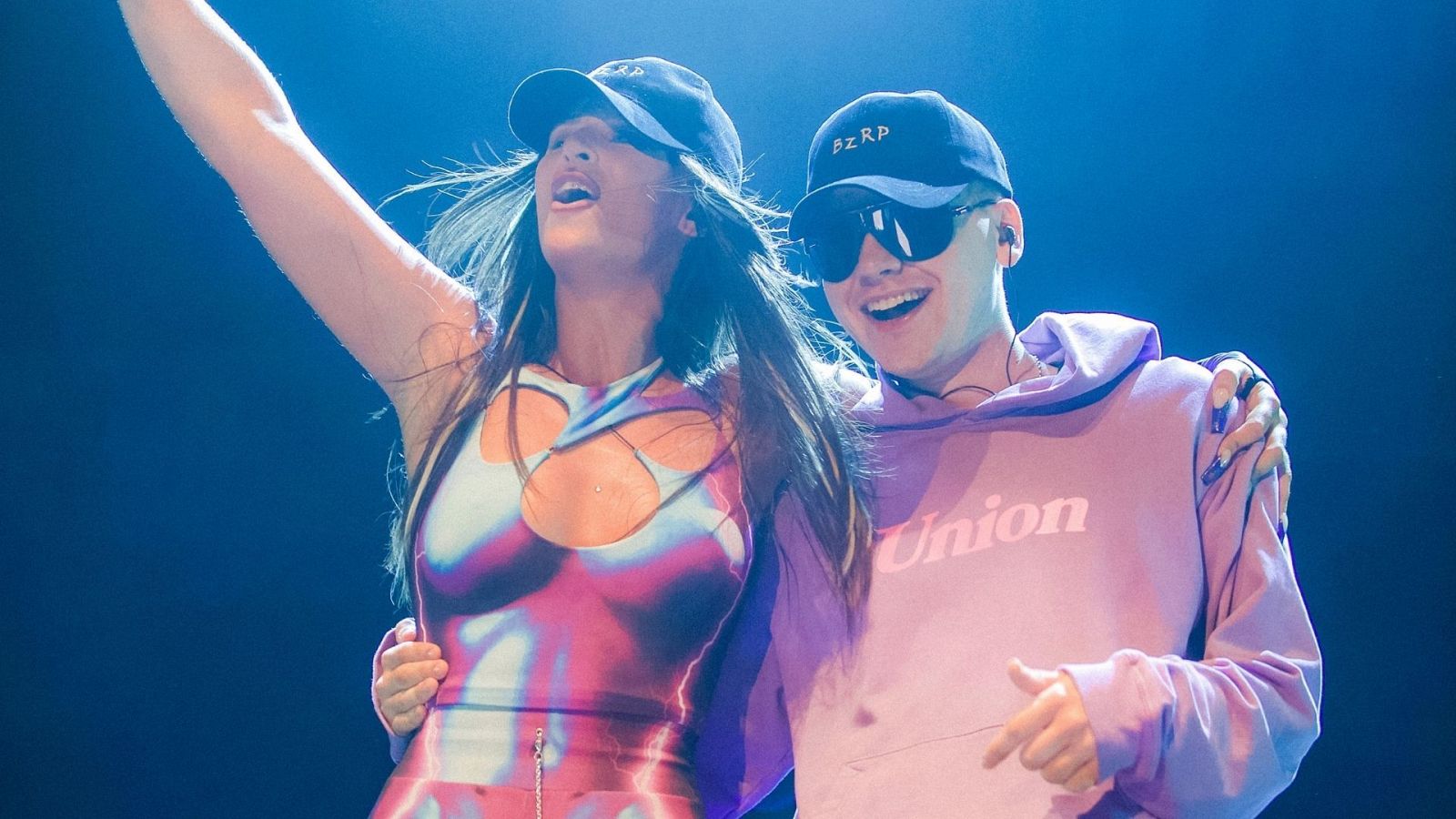 Bizarrap y Nathy Peluso en el concierto de Nathy, en Barcelona
