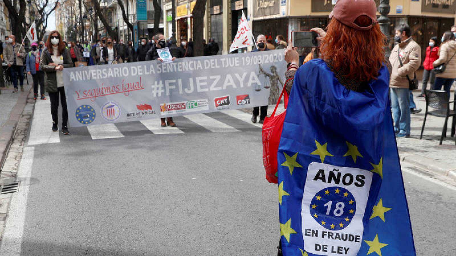 El col·lectiu d'interins porta anys reclamant la regularització