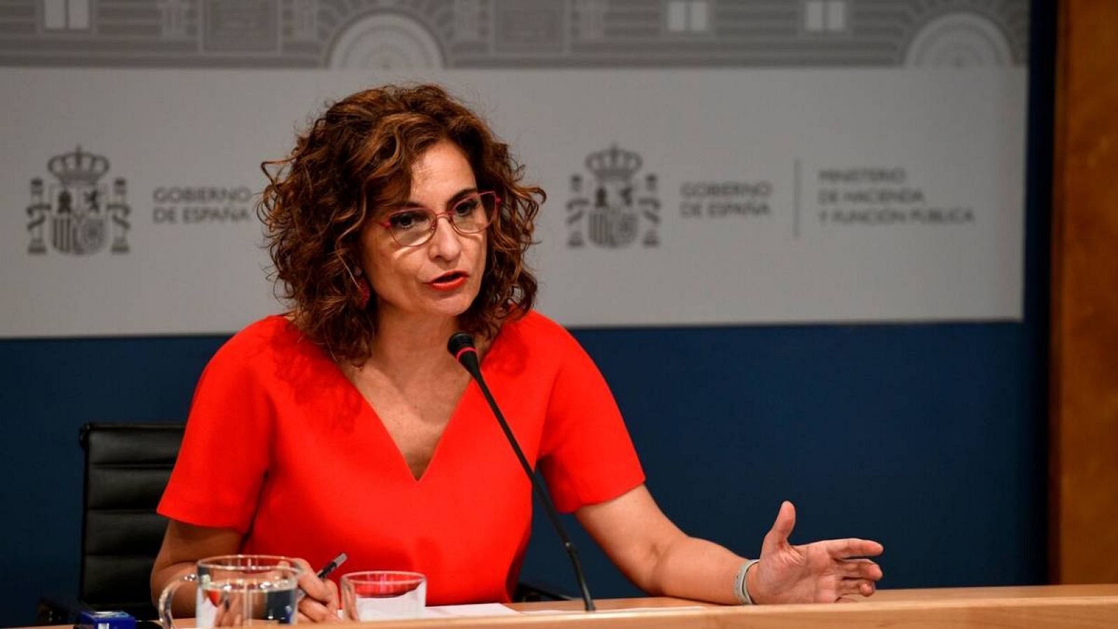 La ministra de Hacienda, María Jesús Montero, en rueda de prensa tras la reunión del Consejo de Política Fiscal y Financiera en Madrid.