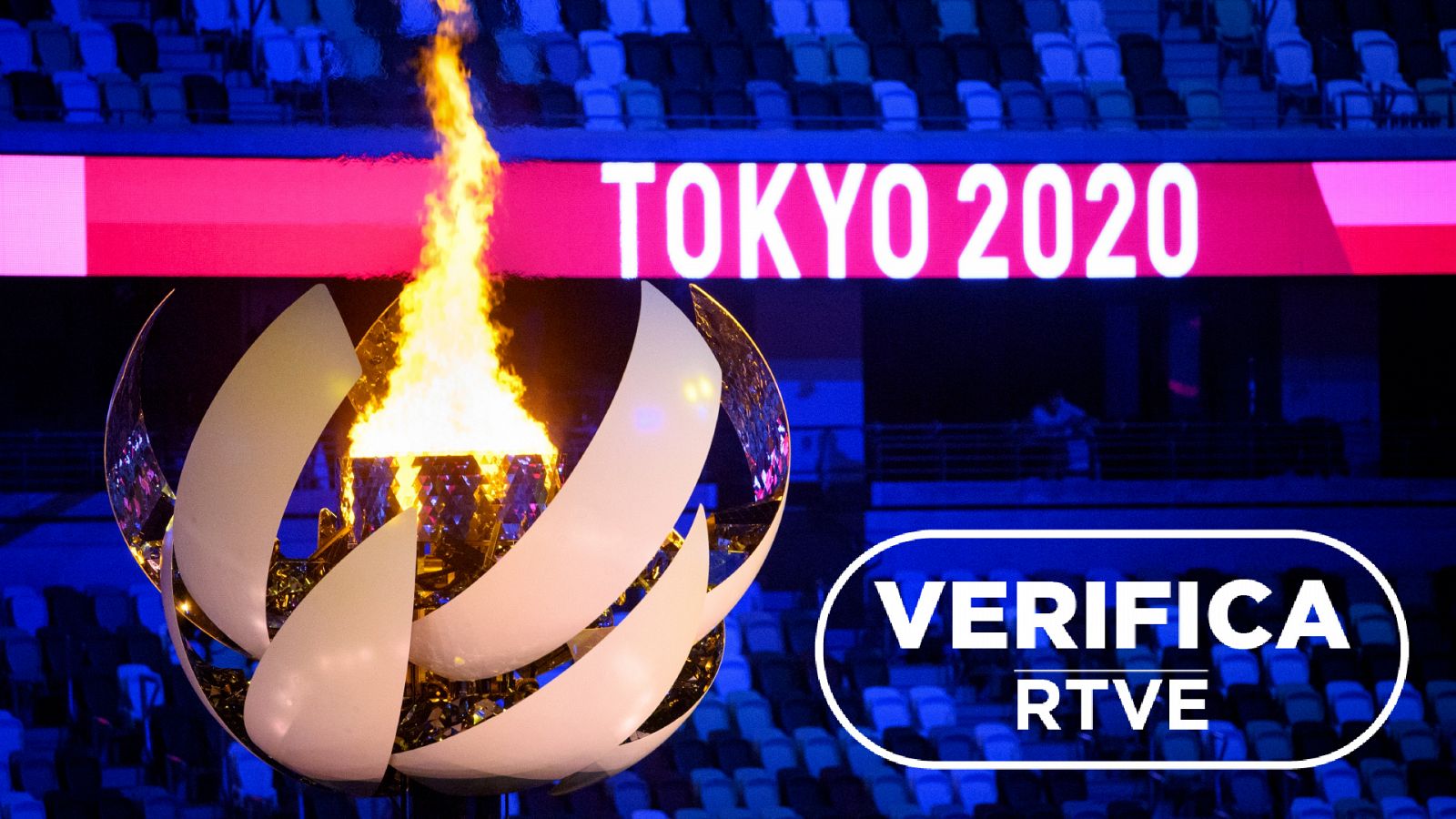 Imagen de la apertura de los Juegos Olímpicos de Tokio 2020 con el sello Verifica RTVE