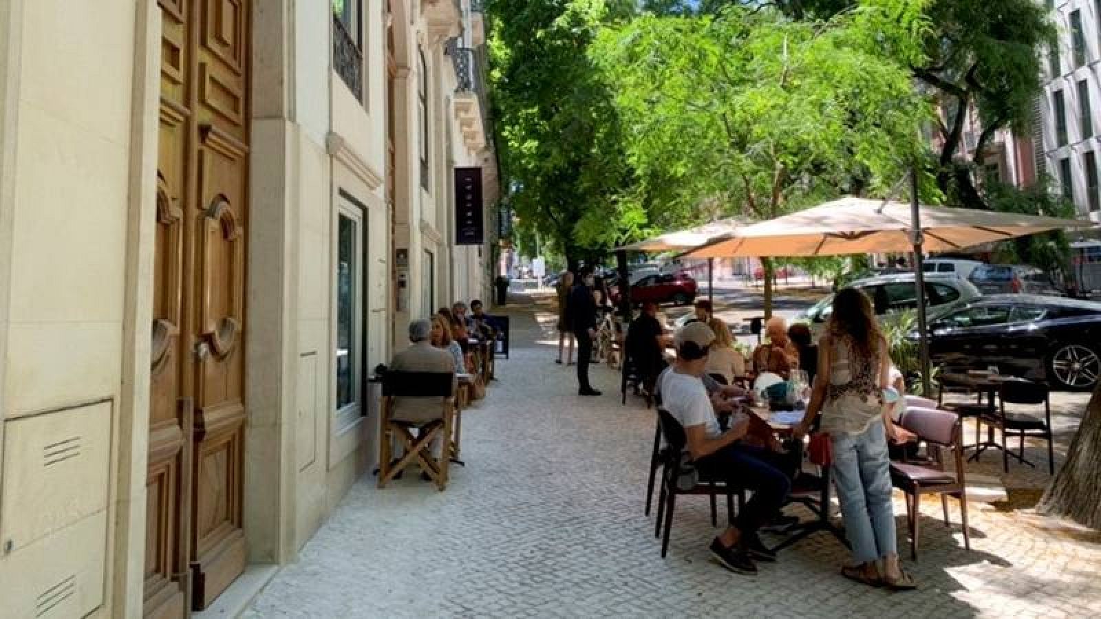 Una terraza en Lisboa