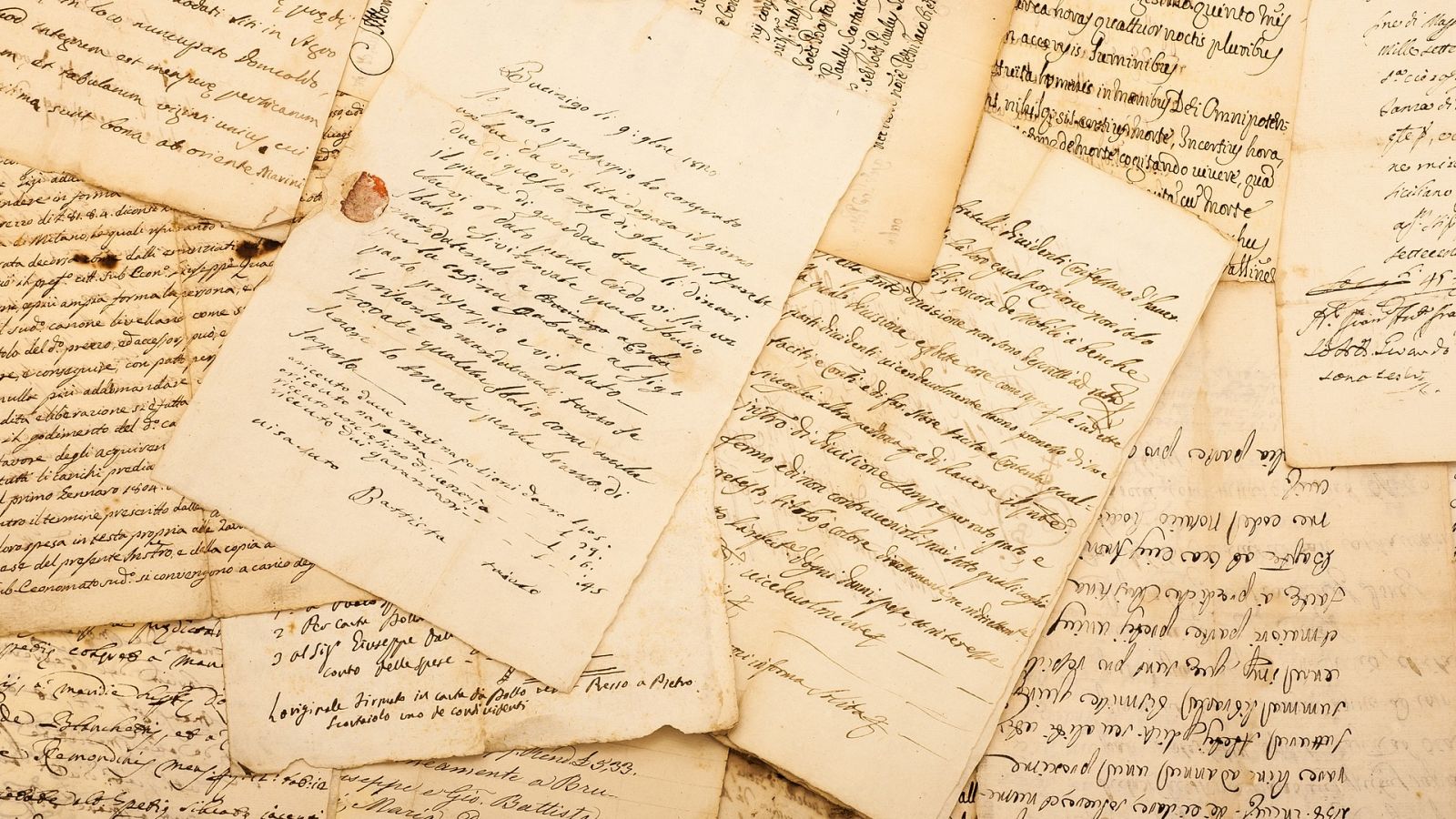 Varios manuscritos, imagen de archivo 