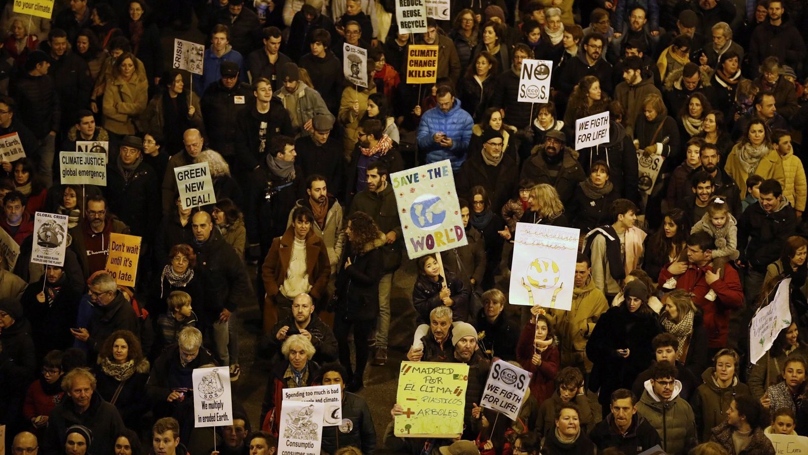 La Marcha por el Clima, una de las mayores manifestaciones climáticas en nuestro país, en diciembre de 2019