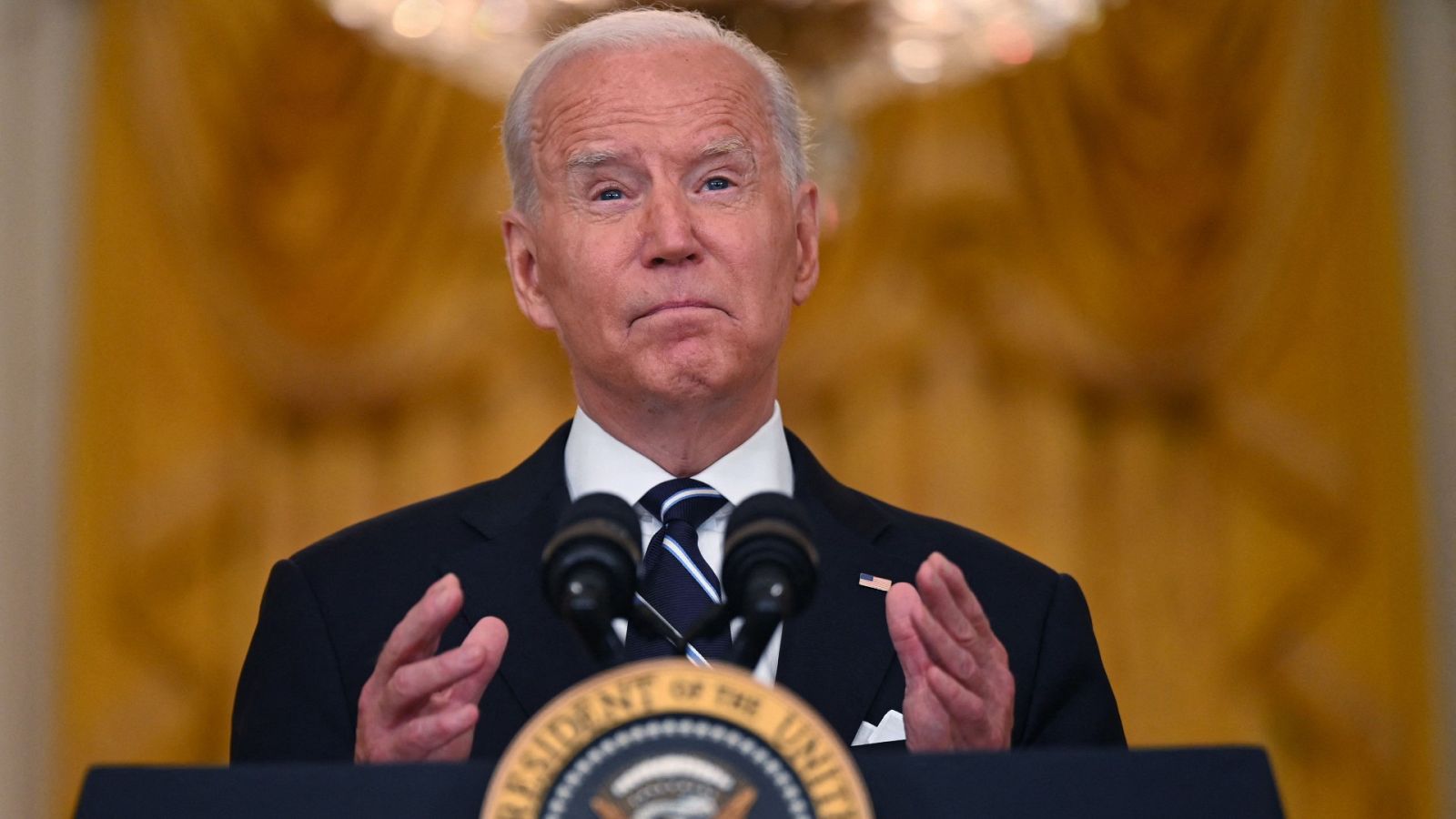 Joe Biden durante una comparecencia en la Casa Blanca el miércoles 18 de agosto