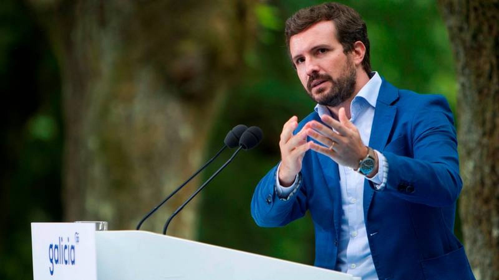 Pablo Casado, en un acto del PP en Pontevedra