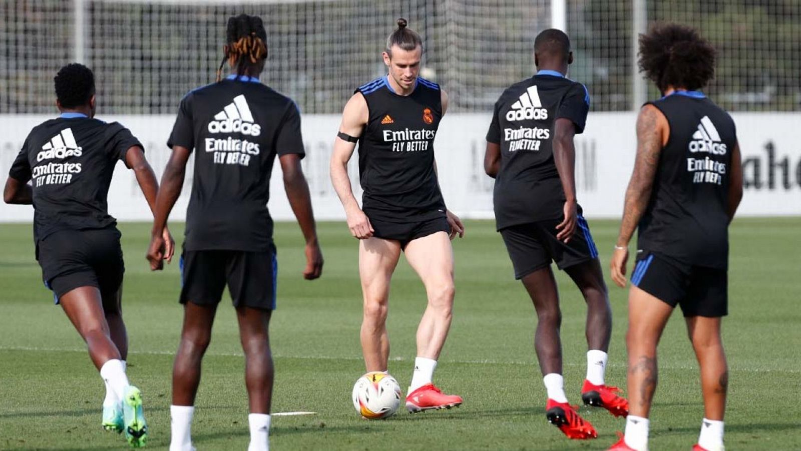 Bale en un entrenamiento del Madrid.