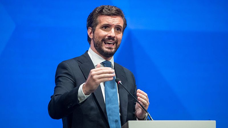 El líder del PP, Pablo Casado