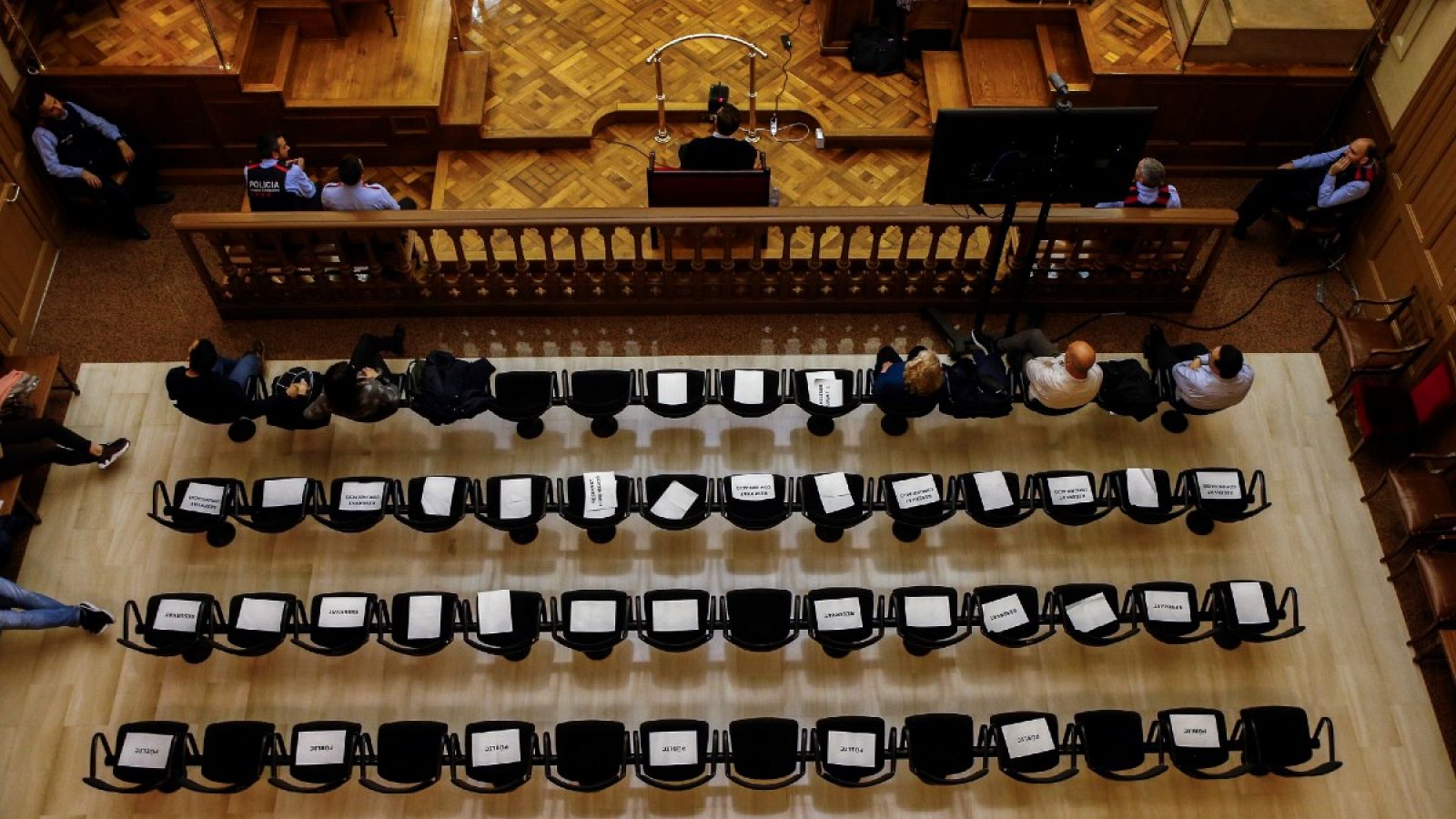 Imagen del juicio popular en 2020 del llamado "crimen de la Guardia urbana"