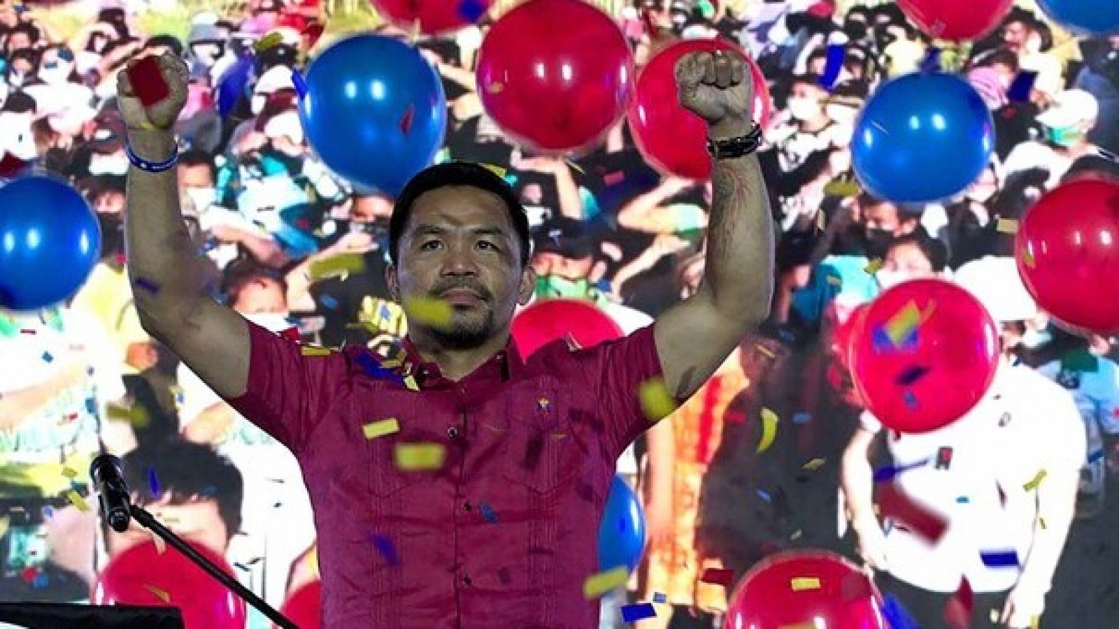 Manny Pacquiao anuncia su candidatura a la presidencia de Filipinas.
