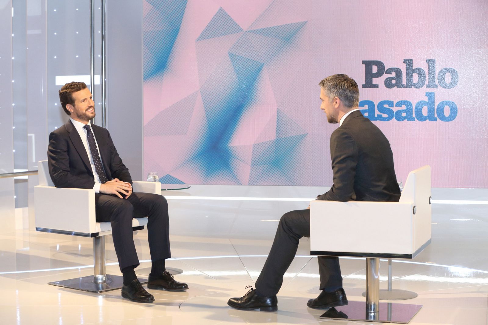 Pablo Casado entrevistado por Carlos Franganillo en 2020.