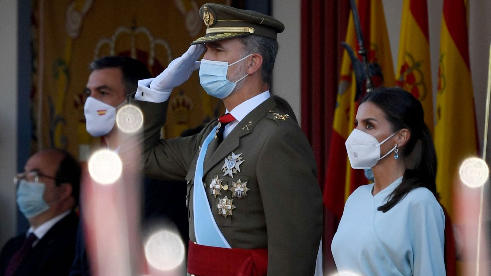 El rey Felipe y la reina Letizia durante la Fiesta Nacional del 12 de Octubre