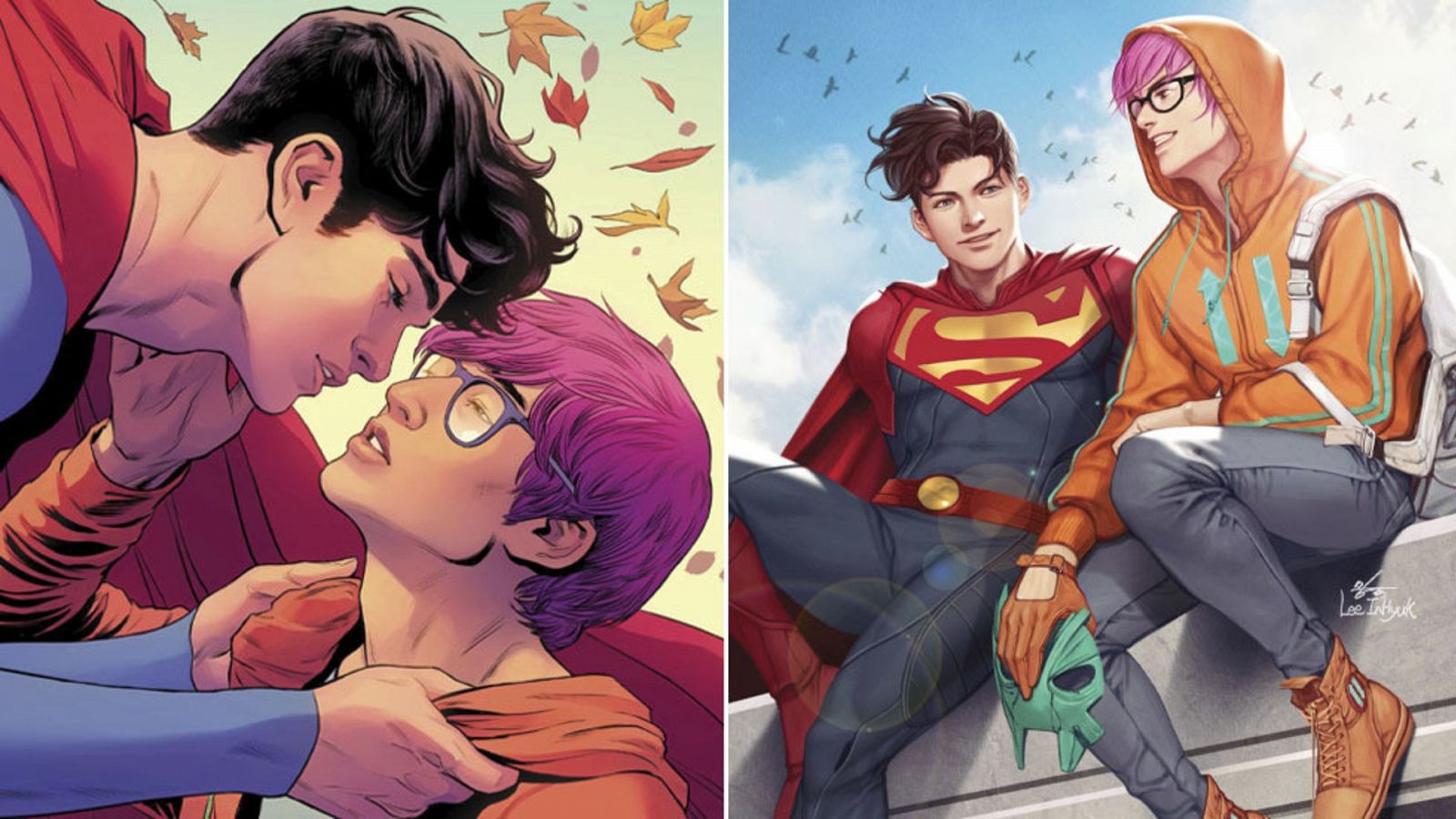 Jon Kent -Superman- junto a su nuevo novio Jay Nakamura