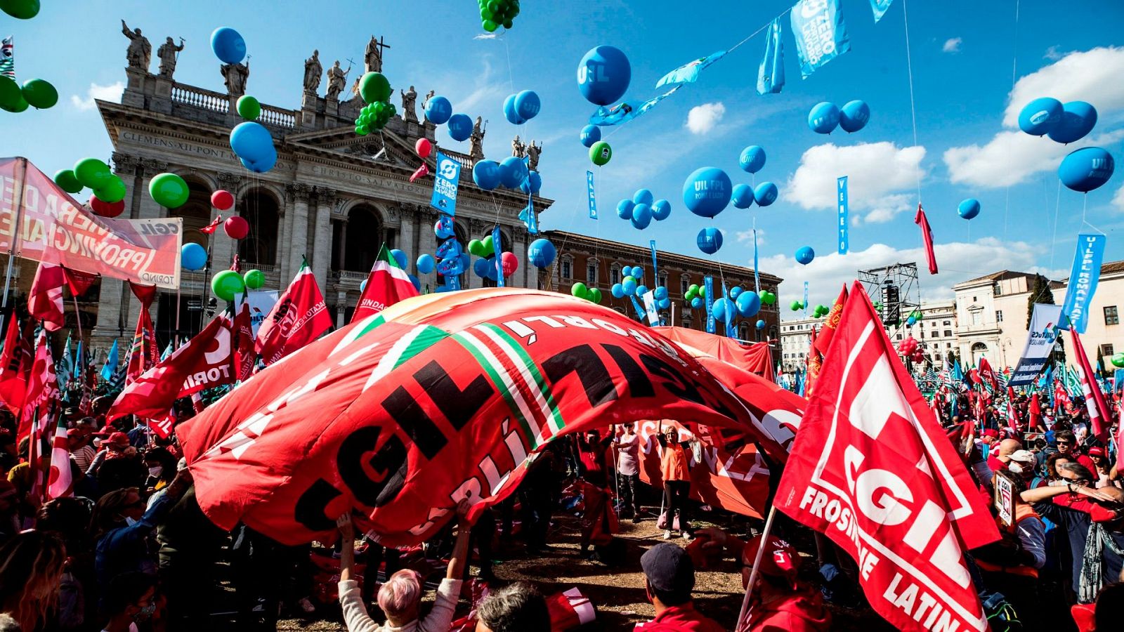 Protesta en Roma contra el fascismo