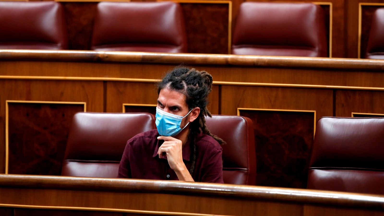 El exdiputado de Podemos Alberto Rodríguez, en el Congreso