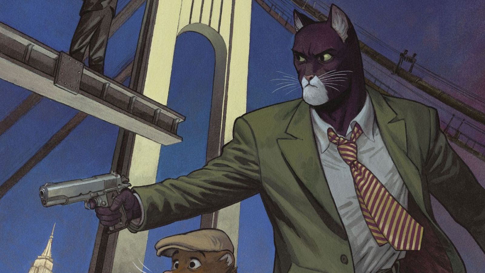 Detalle de la portada de 'Blacksad: Todo cae. Primera parte'