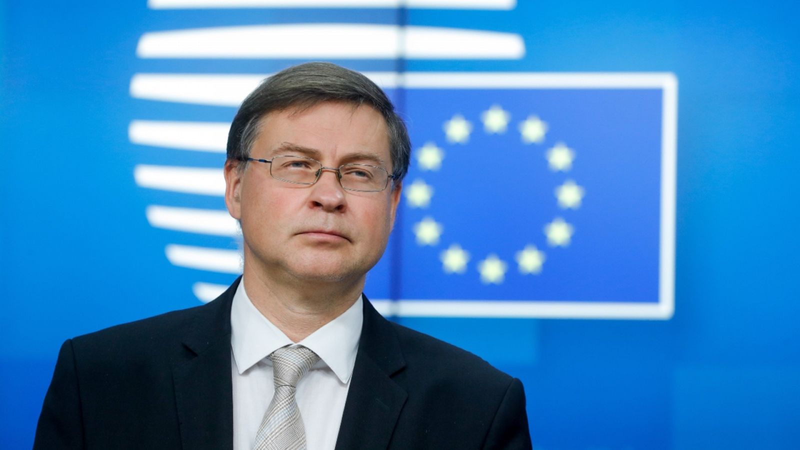 Una imagen del vicepresidente de la Comisión Europea (CE) y responsable de Comercio, Valdis Dombrovskis.