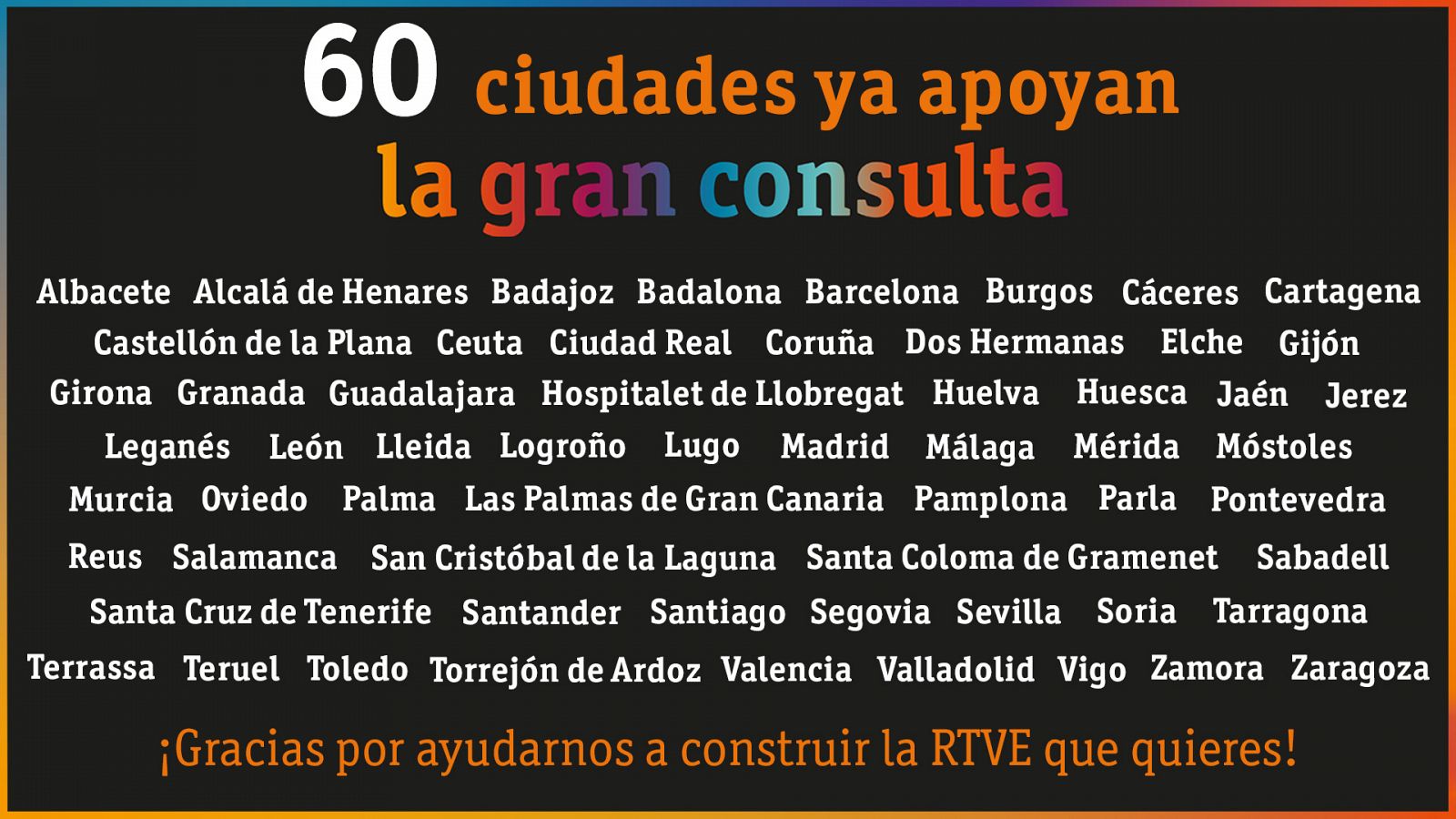 60 ciudades