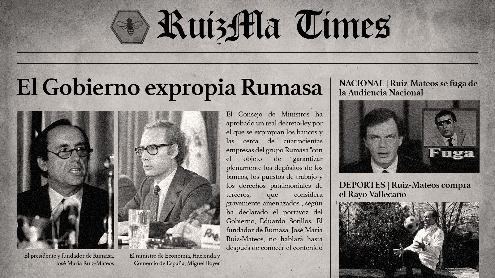 Así habría sido un periódico protagonizado por Ruiz-Mateos