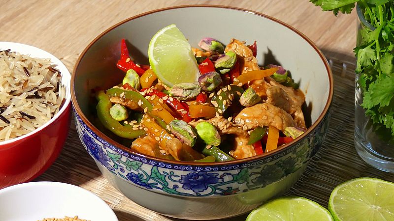 Salteado de cerdo oriental