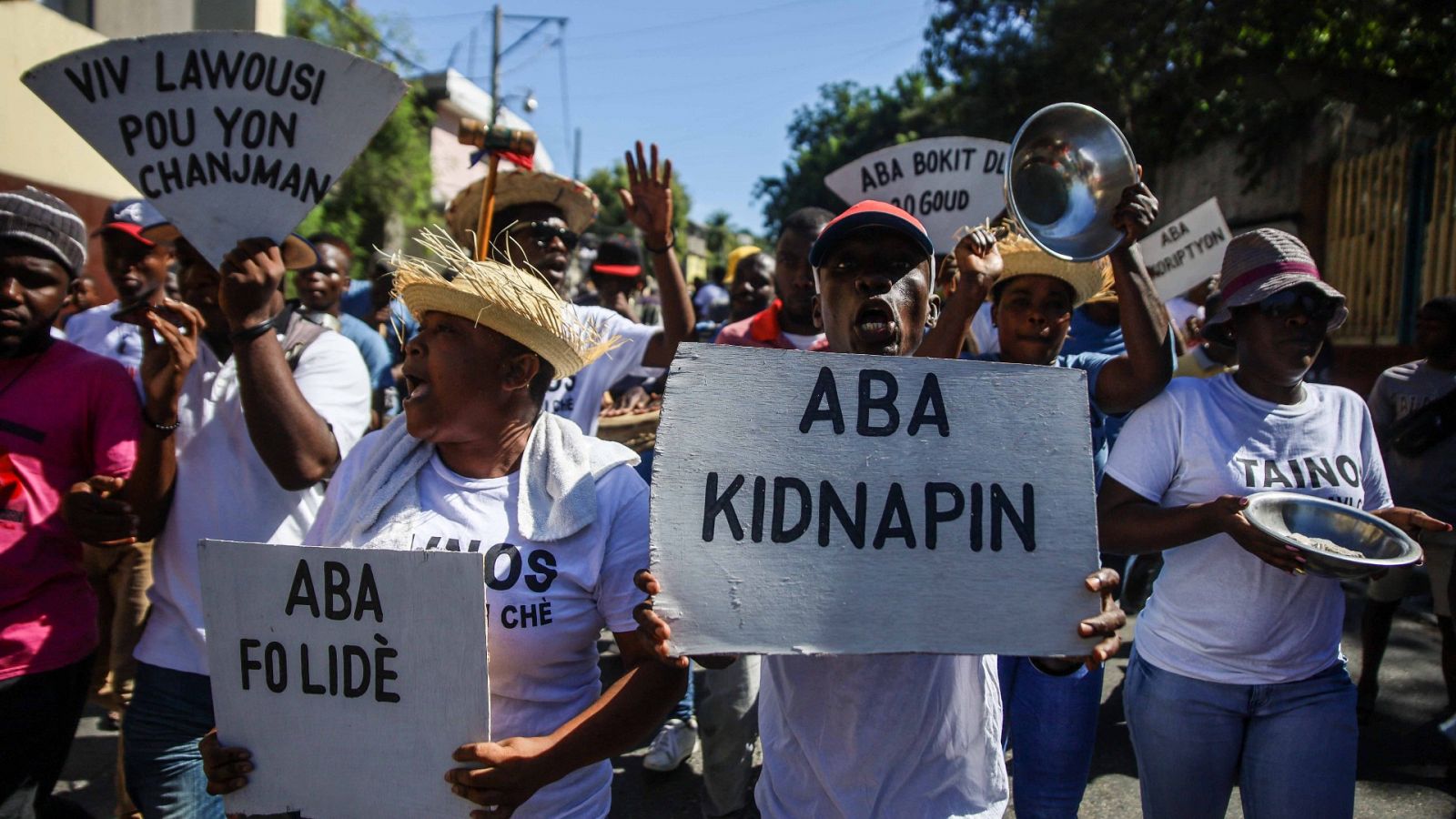 Manifestación en Puerto Príncipe contra la ola de secuestros en el país