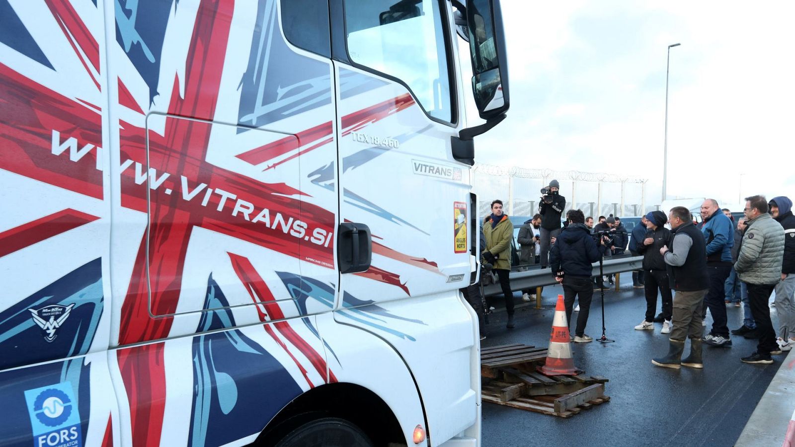 Camión británico en el eurotúnel 