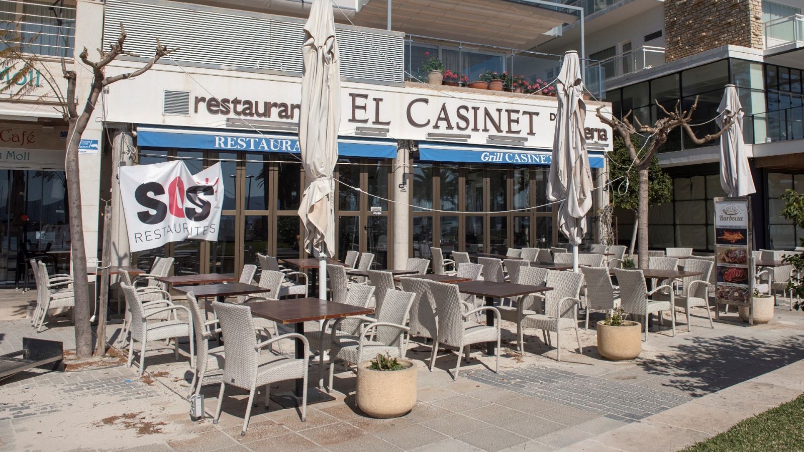 Una imagen de archivo de un resturante en Palma de Mallorca 