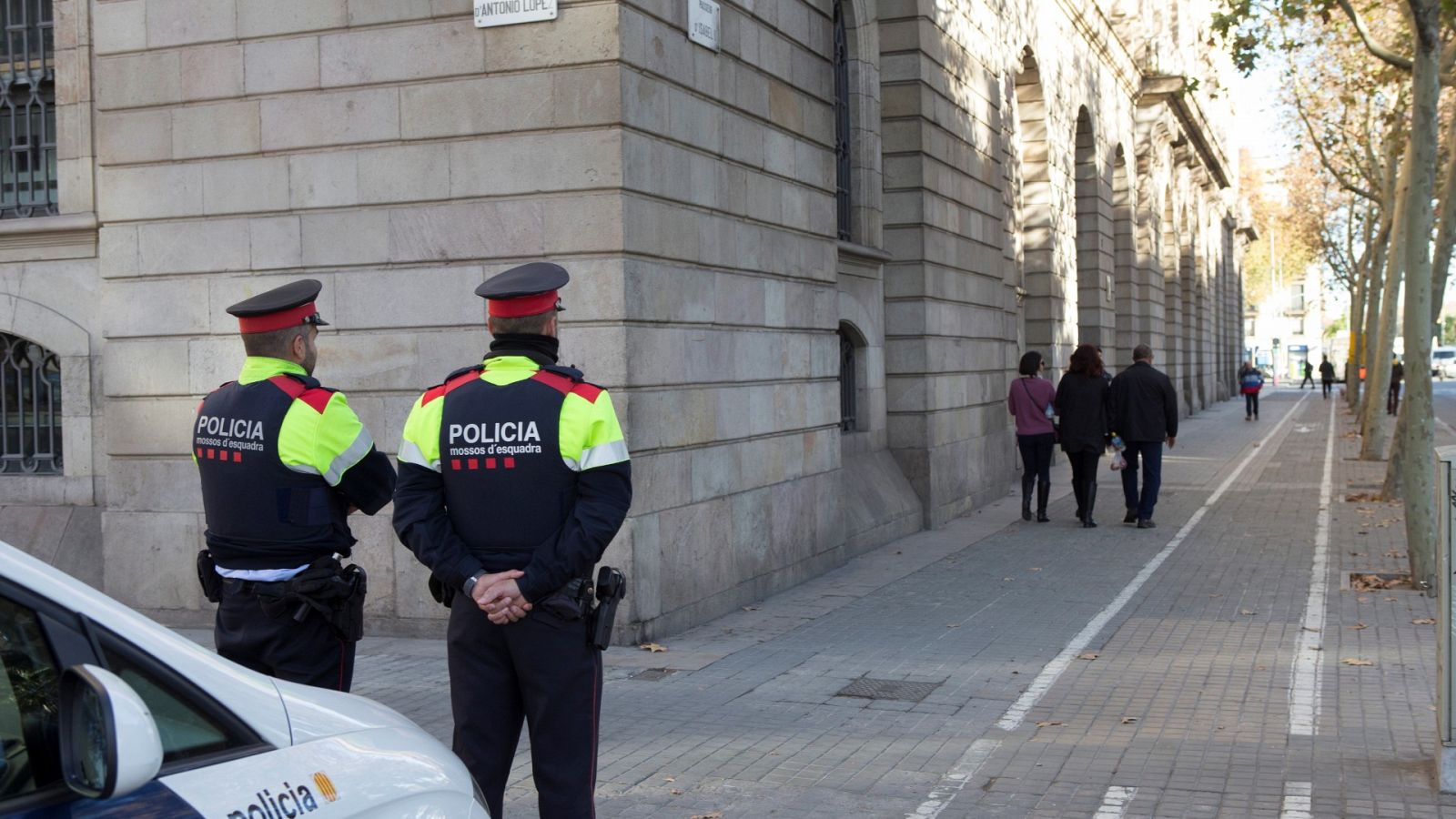 Una patrulla de los Mossos d'Esquadra en Barcelona