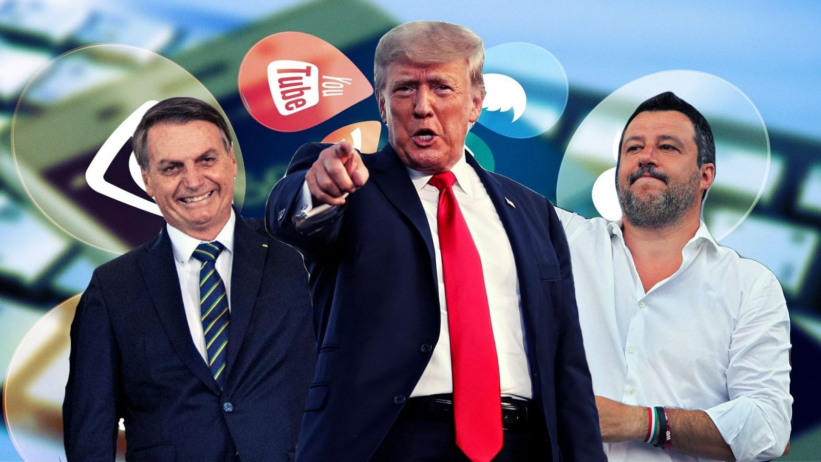Jair Bolsonaro, Donald Trump y Matteo Salvini
