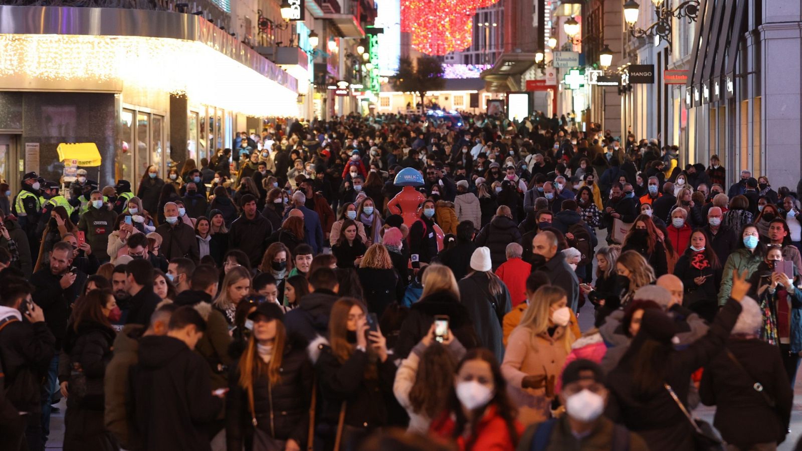 El centro de Madrid durante el puente de diciembre