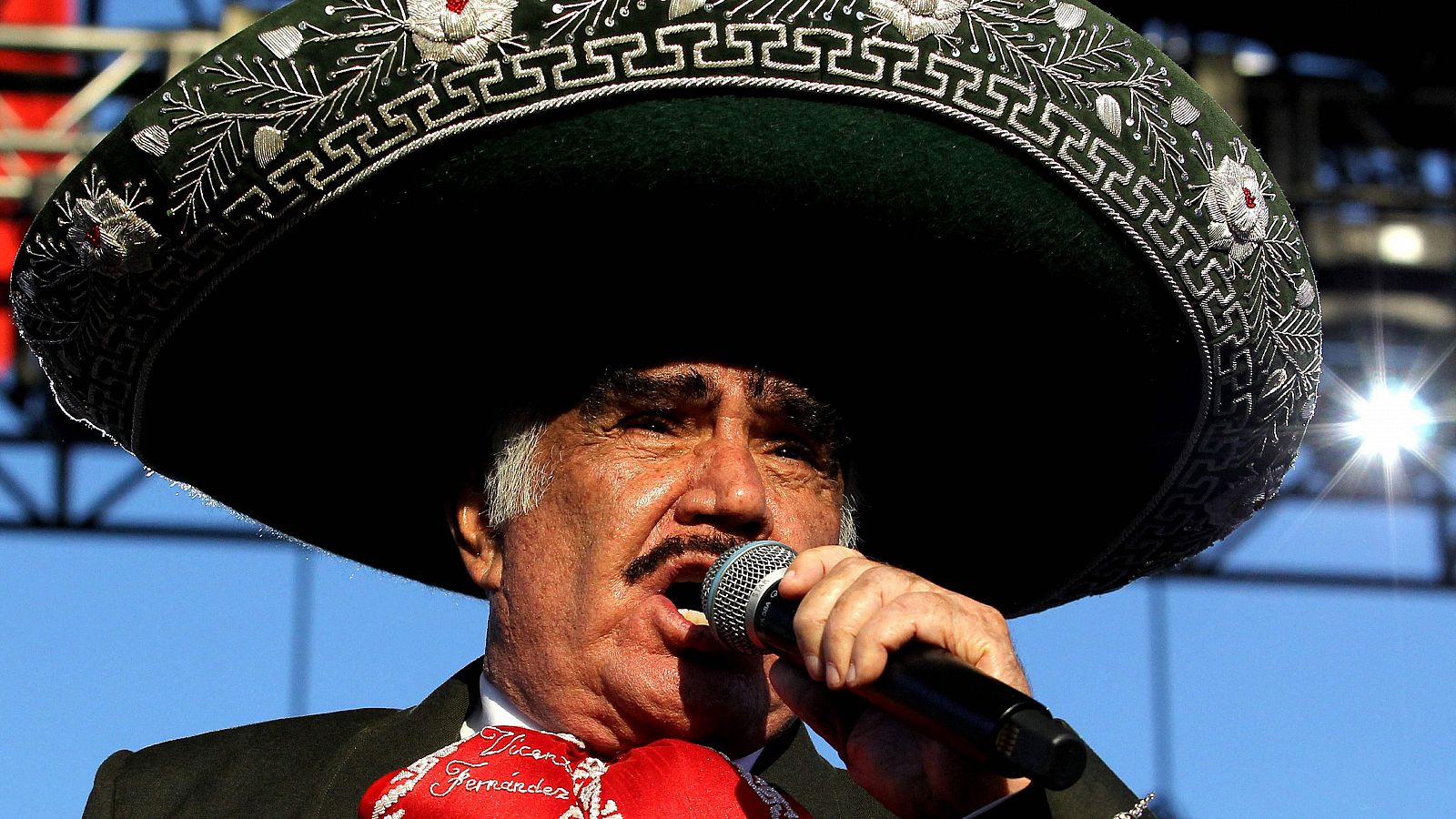 Vicente Fernández, durante una actuación en Guadalajara (México). 