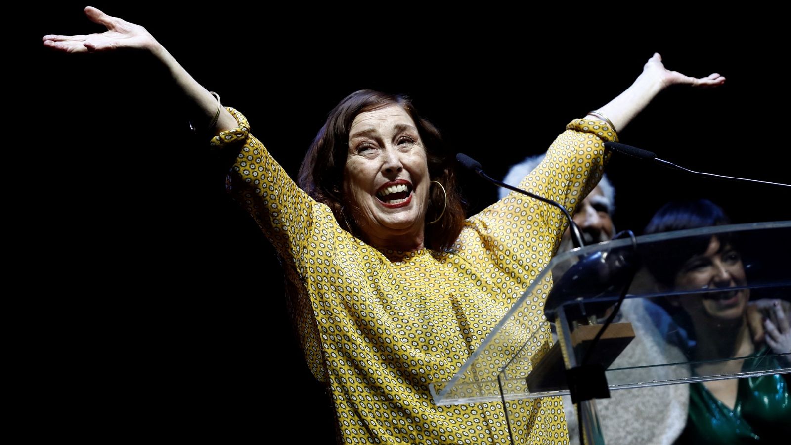 La actriz Verónica Forqué tras recibir el premio a Mejor Actriz Protagonista en Teatro