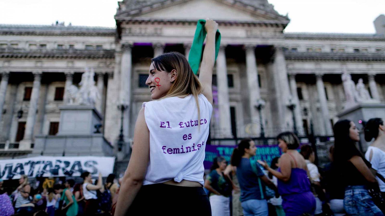 Manifestación feminista en Buenos Aires el 8 de marzo de 2018.