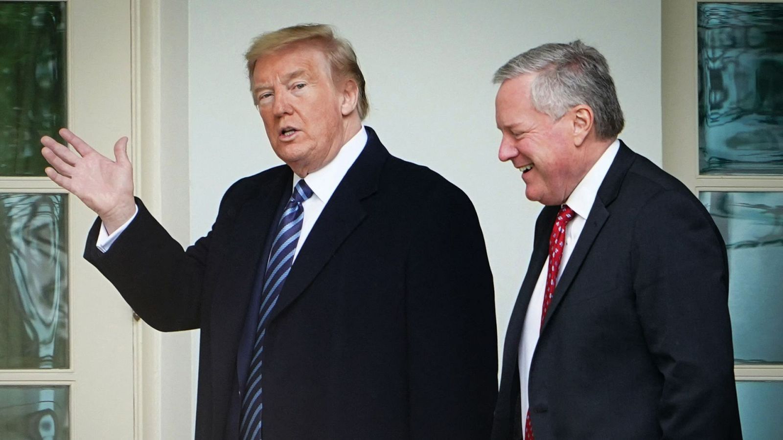 El expresidente de EE.UU., Donald Trump y se jefe de gabinete, Mark Meadows