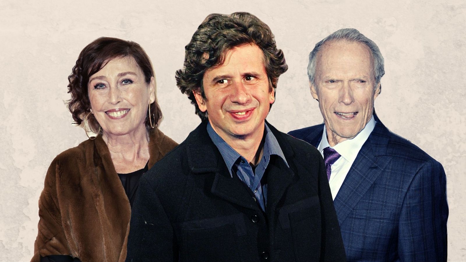 Verónica Forqué, Gabino Diego y Clint Eastwood