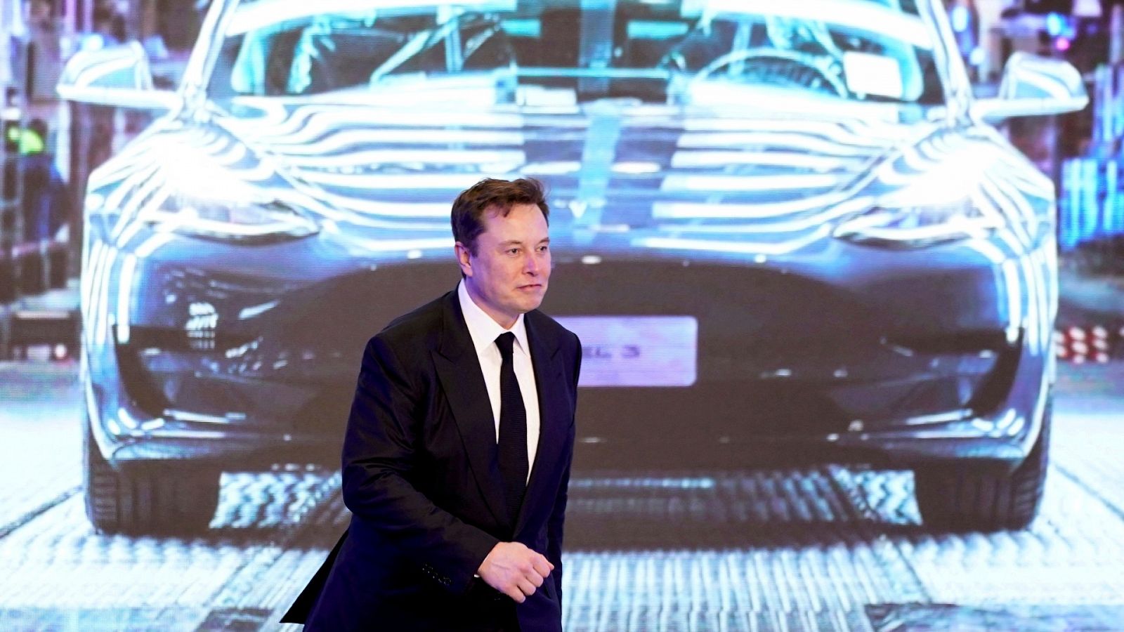 Elon Musk durante la presentación del Tesla 'Model 3' en 2020