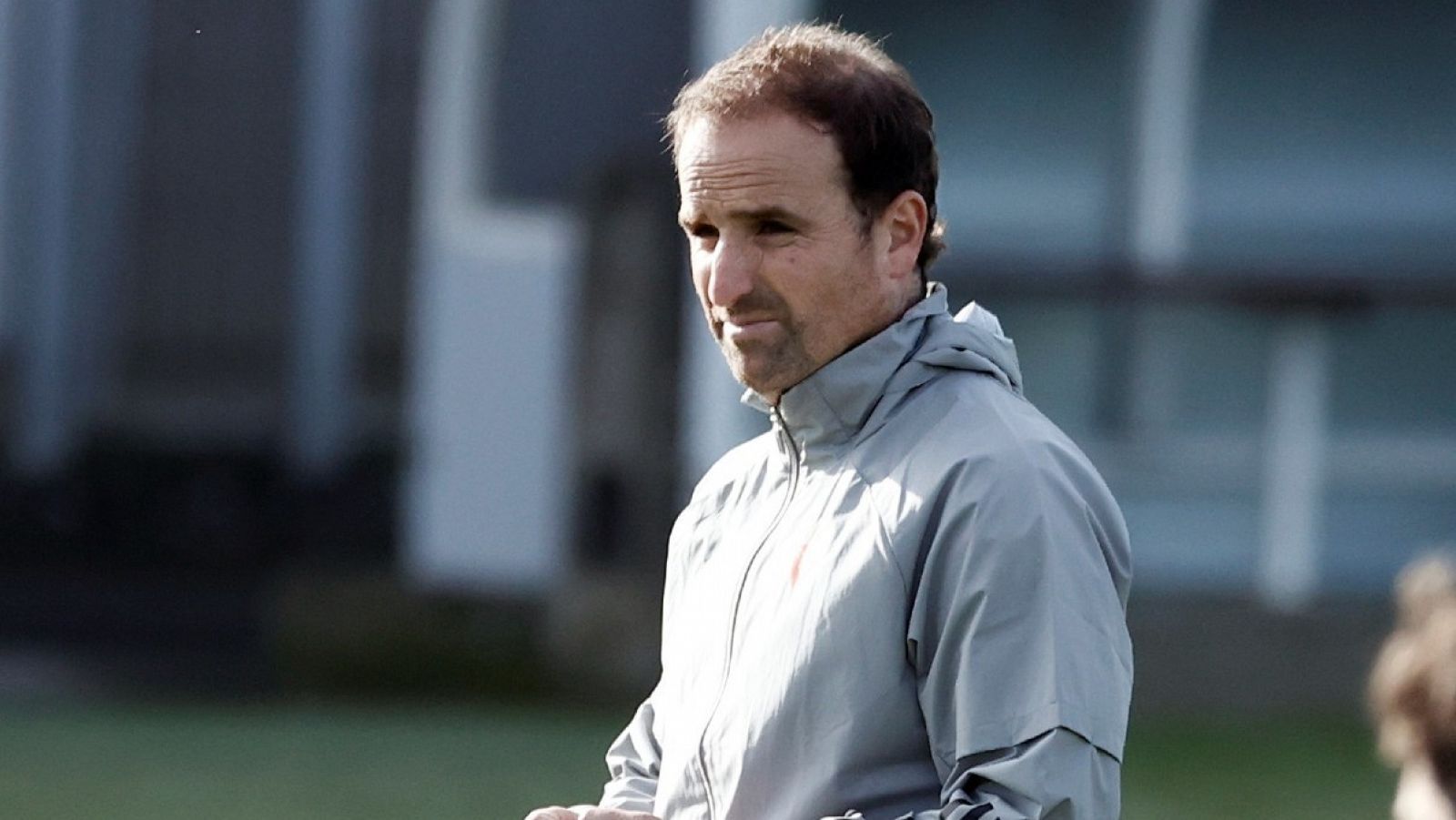 Jagoba Arrasate durante un entrenamiento de Osasuna