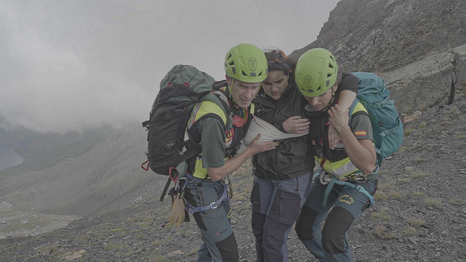 Rescate a ciegas, en la montaña