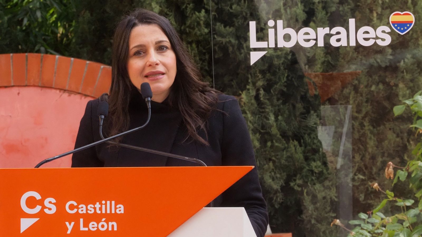 Arrimadas durante la presentación en Valladolid de la candidatura de Cs a las Cortes de Castilla y León